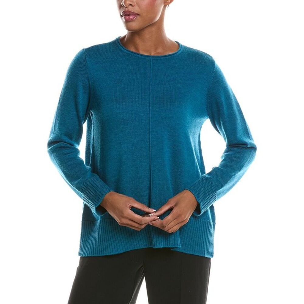 Eileen Fisher Womens  Crewneck Wool Sweater
